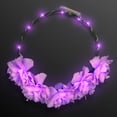 thumbnail image 2 of Violet Light Up Festival Flower Crown Headband with Purple LED Lights, 2 of 3
