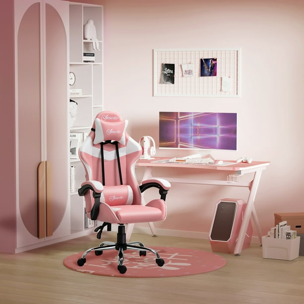 Home - Chaise pivotante de bureau Rose Velours 9