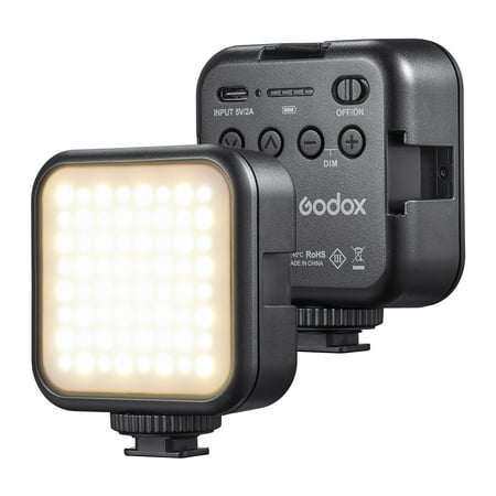 

LED6Bi Bi-color Temperature LED Video Light Rechargeable Mini Fill-in Light 3200K-6500K Dimmable Support Magnetic Adsorption with 3 Cold Shoe Mounts for Vlog Live Streaming Product Photograp