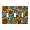 thumbnail image 3 of 2 Gang Switch Covers Sunflowers and Leaves Light Wall Plate Home Faceplate Switch Plates 4.56”x4.48”, 3 of 8