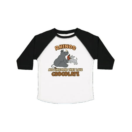 

Inktastic Rhinos are Just Unicorns that Love Chocolate Gift Toddler Boy or Toddler Girl T-Shirt