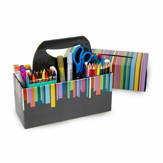 whillar Slim Pencil Organizer Storage Container Color Pencil Marker Crayon Small Plastic Storage Basket Container Tray Box for Office Classroom Home