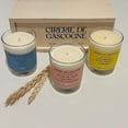thumbnail image 2 of Cirerie de Gascogne Scented Candles Votives set of 3 Handmade in Wood Box Fragrances of Orange Blossom, Linen, Fig Citrus  240g 3 x 80g France, 2 of 8