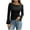 Black, variant on Posijego Women's Spring Long Sleeve Shirts Trendy Going out Tops Cute Flare Sleeve Tight Slim Crop T-Shirts