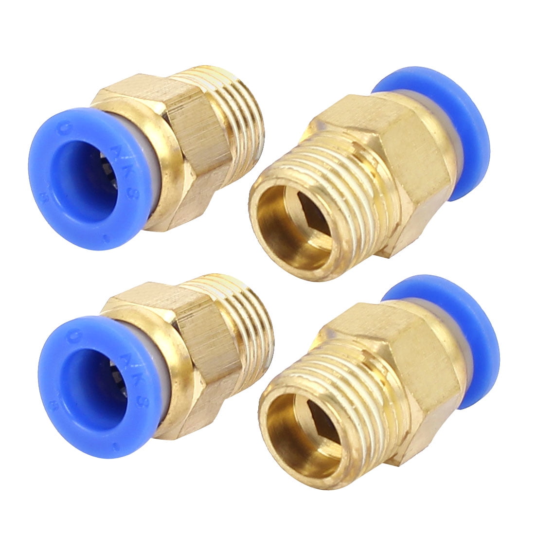1/4" PT Male Thread to 8mm Air Pneumatic Hose Straight Quick Coupler 2pcs 