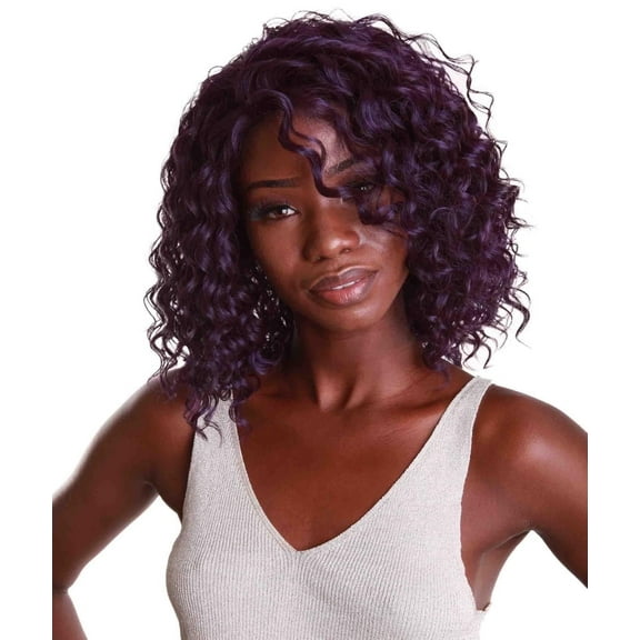 LUXLUXE Ada Ginger Wig for Women, Curly 17.5 Inch Long 13x2.5 Hand-Tied Lace Front Wig, Heat Resistant Fiber