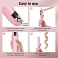 thumbnail image 7 of FOLYX Classic Rotating Curling Iron,Automatic Roating Hair Curler,Negative ion Curler,1.1inches(About 28mm) Curling Iron for Long Hair,Beach Waves Hair Curler,Double Voltage,Pink, 7 of 7