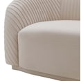 thumbnail image 4 of Yara Pleated Beige Velvet Sofa - Beige, 4 of 5