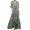 Matcha Green, variant on Women's Floral Print Half Sleeve Wrap Maxi Dress with Pockets and Slit Everyday Wear 100% Polyester Fabric Type