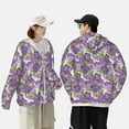 thumbnail image 3 of KLL Violets Flowers Print Men's Women’s UPF 50+ Sun Protection Outdoor Hoodie Jacket Long Sleeve Fishing Hiking Performance Shirt-Large, 3 of 6