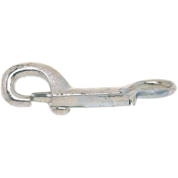 Campbell T7600311 Rigid Bolt Snap, Malleable, Zinc Plated, 5/8" Round Eye, 11/32" Opening, 3-7/16" Length, 70 lbs Working Load Limit, Pack of 10