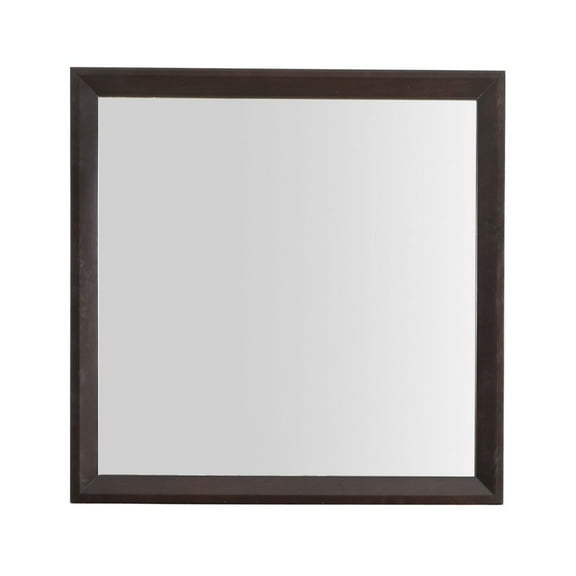 36 in. x 36 in. Classic Square Framed Dresser Mirror - Espresso