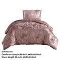 thumbnail image 5 of Jay 2 Piece Twin Comforter Set Polyester Velvet Deluxe Texture Pink Polyurethane, 5 of 5