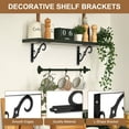 thumbnail image 3 of Uxcell 6 Pcs Soportes Decorativos para Estantes, Soportes para Estantes Flotantes de 10" x 7" para Estanterías de Pared, Negro, 3 of 7