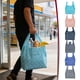 thumbnail image 1 of Bolsa de compra plegable ecológica impermeable diseño Oxford squares 210D, asas reforzadas de 25 cm, bolsa de viaje reutilizable de 40L, 1 of 6