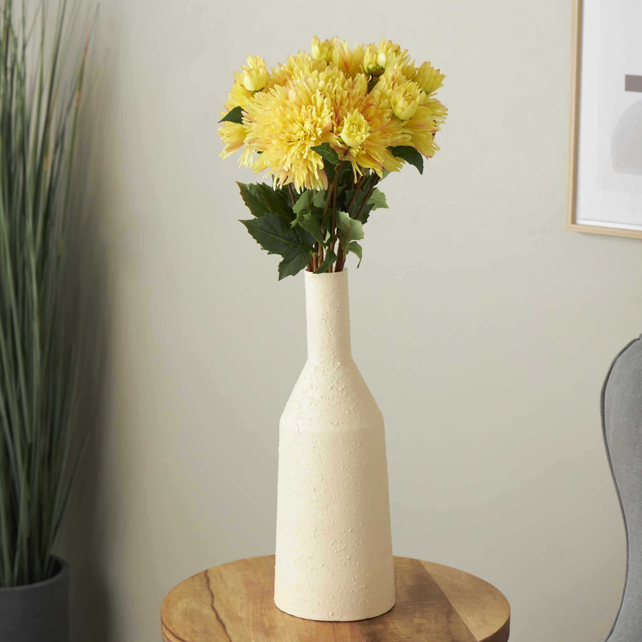 32" Plastic Floral Tall Dahlia Artificial Flower Stem, by DecMode (8 Count)