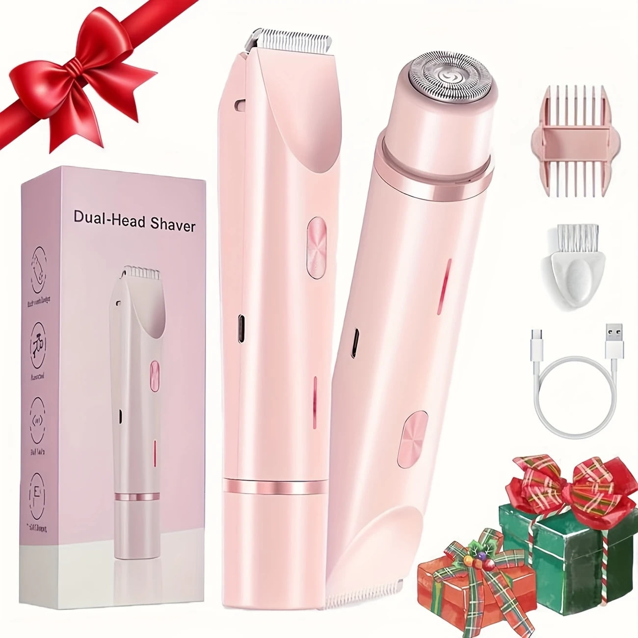 Trimmer for Women,2-in-1 Shaver,Electric Razors for Women Pubic Hair, Bestselling Trimmer for Women (Pink)