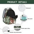 thumbnail image 3 of Colorful Hawaiian Backpack Jungle Leaves Tropical Floral Print School Bag Exotic Summer Students Backpack, 3 of 3
