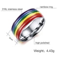 thumbnail image 2 of Hombres Mujeres Orgullo Iris de material acero inoxidable de 8 mm para bandera gay lesbiana - Tamaño . UU. 11 20,7 mm Tamaño de EE. UU. 11 207 mm, 2 of 8