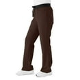 thumbnail image 2 of ave. Coastal Women's Seven Pocket Bootcut Scrub Pant in Chocolate, 5XL, 2 of 6