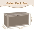 thumbnail image 6 of MINDYES 120 Gallon Resin Deck Box, Wicker Outdoor Storage Box for Garden Tools & Patio Cushions, Beige, 6 of 7