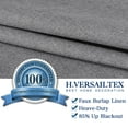 thumbnail image 3 of H.Versailtex Room Darkening Thermal Insulated Grey Curtains Textured Rich Linen Window Treatment Drapes For Bedroom/Living Room,Ultra Primitive Grommet,52 By 96 - Inch (Set Of 2 Panels) - Grey, 3 of 7