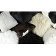 thumbnail image 2 of Large Square Soft Chocolate Natural Sheepskin Fur Pillow, 2 of 2