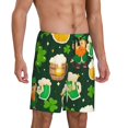 thumbnail image 3 of Rocae St Patrick's Day10 for Men's Soft Sleep Pajama Shorts, Waistband and Pockets, 3 of 9
