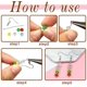 thumbnail image 2 of 400 Uds. Agujas, tachuelas, clavos de cabeza redonda, alfiler de ojo de latón, oro plateado, 0,7x50mm, accesorio para manualidades para hacer joyería, 2 of 5