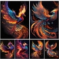 thumbnail image 2 of New Arrival Diamond Embroidery Flame Phoenix 5D Diy Diamond Painting Mythological Animal Square Round Mosaic Cross Stitch EE3224square 40X50cm Gao Jinjia LED, 2 of 2