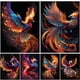 thumbnail image 2 of New Arrival Diamond Embroidery Flame Phoenix 5D Diy Diamond Painting Mythological Animal Square Round Mosaic Cross Stitch EE3224square 50X65cm Gao Jinjia LED, 2 of 2