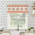 thumbnail image 4 of Curtain Valances for Windows, Thanksgiving Autumn Pumpkin Orange Plaid Rod Pocket Valance Window Treatments Short Curtains for Kitchen Bathroom Living Room 54 x 18 Inches, 1 Panel, 4 of 6