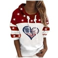 thumbnail image 1 of Pntutb Moda Mujer Casual Con Capucha Bandera Delgada Estrella Letras Chaqueta Con Capucha Pntutb Pntutb-7033, 1 of 4