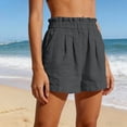 thumbnail image 4 of Womens Cotton Sweat Shorts Casual Summer Short Loose Elastic Waist Lounge Running Athletic Shorts with Pockets, 4 of 9
