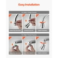 thumbnail image 6 of VEVOR 360° Rotating Faucet Aerator,5-Function 5-Flow Sink Sprayer Attachment,Bathroom Faucet Extender Head Replacement for 15/16inch Female Thread with Adapter & 55/64 inch Male, 6 of 9