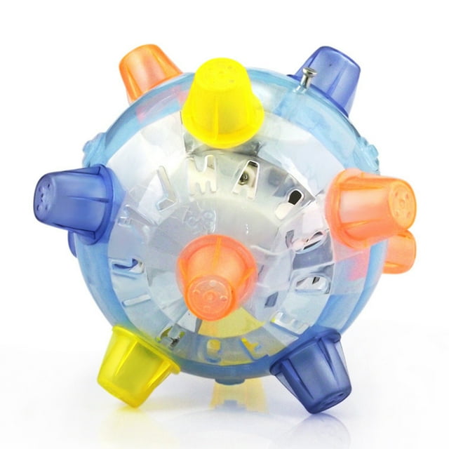 Juguete de bola que rebota brillante para perros - Juguete para perros LED intermitente con luz y música