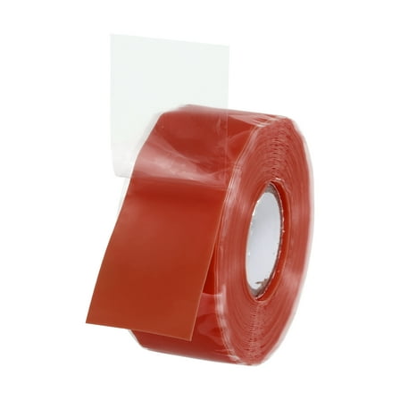 Uxcell Grip Tape, Self-Fusing Silicone Tape 17ft, Sealing Repair Wrap Tape, Red 1 Pcs