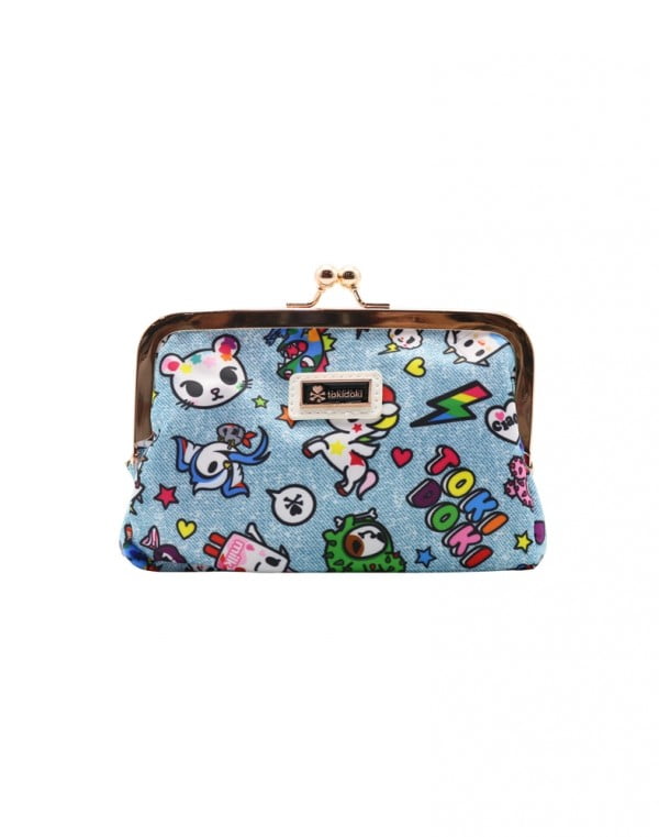 Womens Canvas Coin Purse Zipper Small Purse Wallets Parrots Pattern