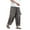 Gray, variant on Men's Breathable Ice Silk Loose Leg Pants Summer Thin Cropped Trousers, Nylon & Spandex, for Casual Wear, Multiple Sizes