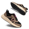 thumbnail image 5 of LUCKY STEP Chunky Colorful Sneakers Fashion Walking Tennis Travel Shoes,Black/Brown Leopard,Womens, 5 of 6
