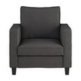 thumbnail image 3 of Georgia Linen-Like Upholstered Accent Chair & Ottoman Set, 3 of 6