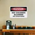 thumbnail image 5 of Danger No Children Allowed No Exceptions Sign 8"x12" - Aluminum Tin Warning for Home Outdoor Garden, Durable Safety Decor for Hazard Area, 5 of 8