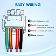 Nilight Horn Push Button Switch 12V (ON) Off Momentary Switches with Connector Wire Kit 1.54 x 0.83 Replacement for Toyota FJ Cruiser Fortuner Tacoma Highlander Tundra 4Runner Prado Land Cruiser