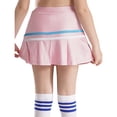 thumbnail image 3 of inlzdz Kids Girls Golf Tennis Dress Pleated Skirts with Built-in Shorts for Badminton School Pink 14, 3 of 6