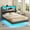 Black, variant on Floating Bed Frame Twin Size with Headboard and Storage, Upholstered Twin Platform Bed Frame with USB & Type C Charging Station and LED Lights, Hidden Storage, No Box Spring Needed, White
