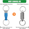 thumbnail image 2 of 3pcs Quick Release Detachable Keychain, Double Rings Pull Apart Keychain, Spring Split Snap Seperate Keychain, 2 of 6