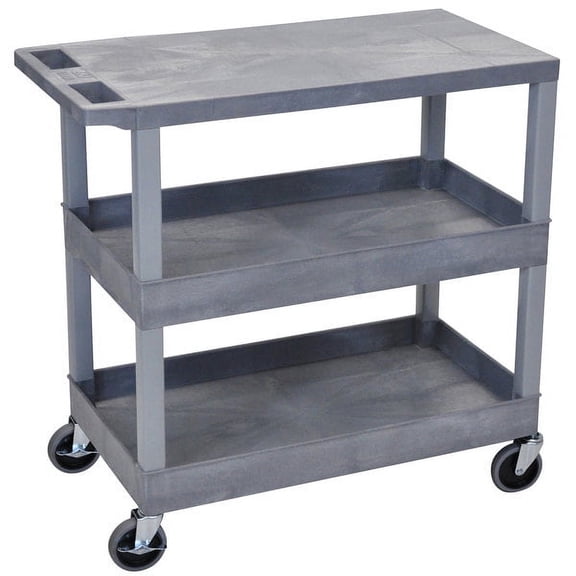 Luxor EC211-G Luxor Three Shelf Utility Cart