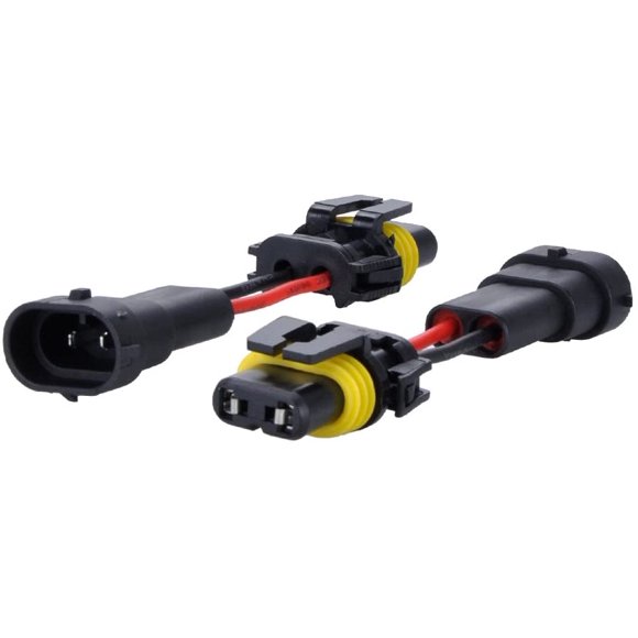 E-TING 2Pcs Adapter H11 to 9006 Male to Female Connector Convert Pigtail Fog Light Wiring Harness