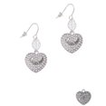 thumbnail image 2 of Delight Jewelry Silvertone Nurses Rock on AB Crystal Heart Silvertone Leaf French Earrings, 2 of 5