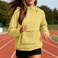 thumbnail image 6 of QIYAGBSA Half Zip Windbreaker for Women Hooded Pullover Kangaroo Pocket Drawstring Hem Lightweight Long Sleeve Anorak Jacket for Outdoor Runs and Weekend Wear, 6 of 9